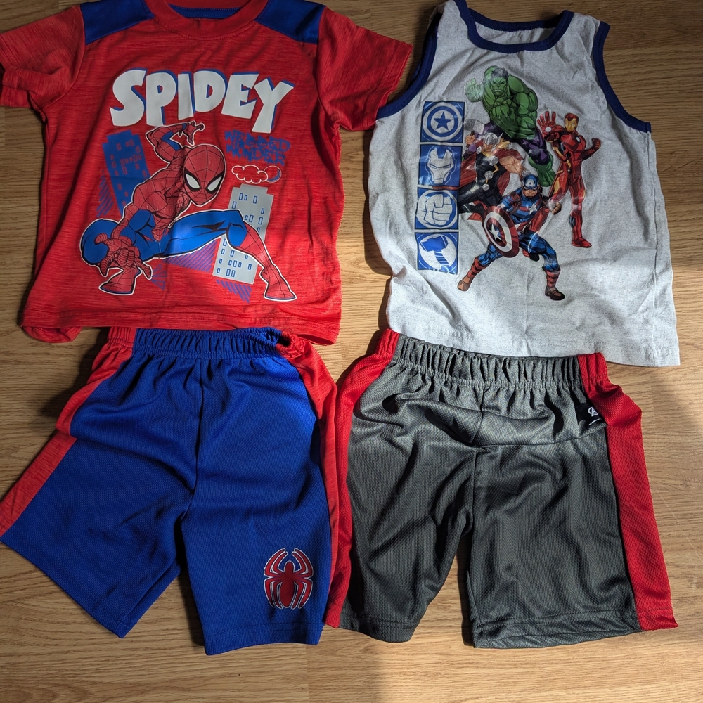 Spidey & Avengers Kids 4-Piece Playset - Red, Blue, Gray
